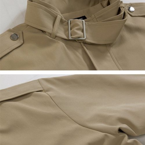 kami no1207 two layer collar belt jacket 136040