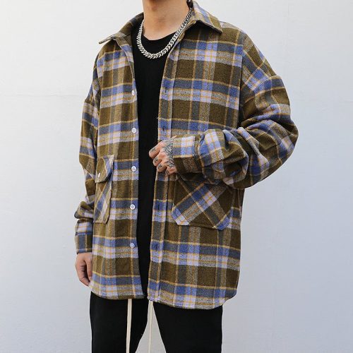 kami no1208 plaid woolen jacket 945897