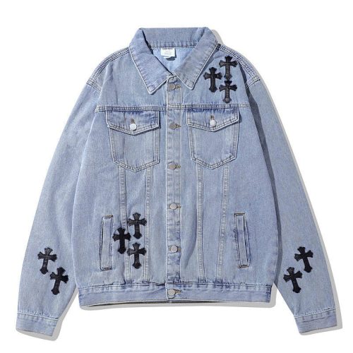 kami no1384 cross denim jacket 904277